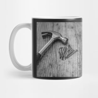 Claw hammer and nails Mug